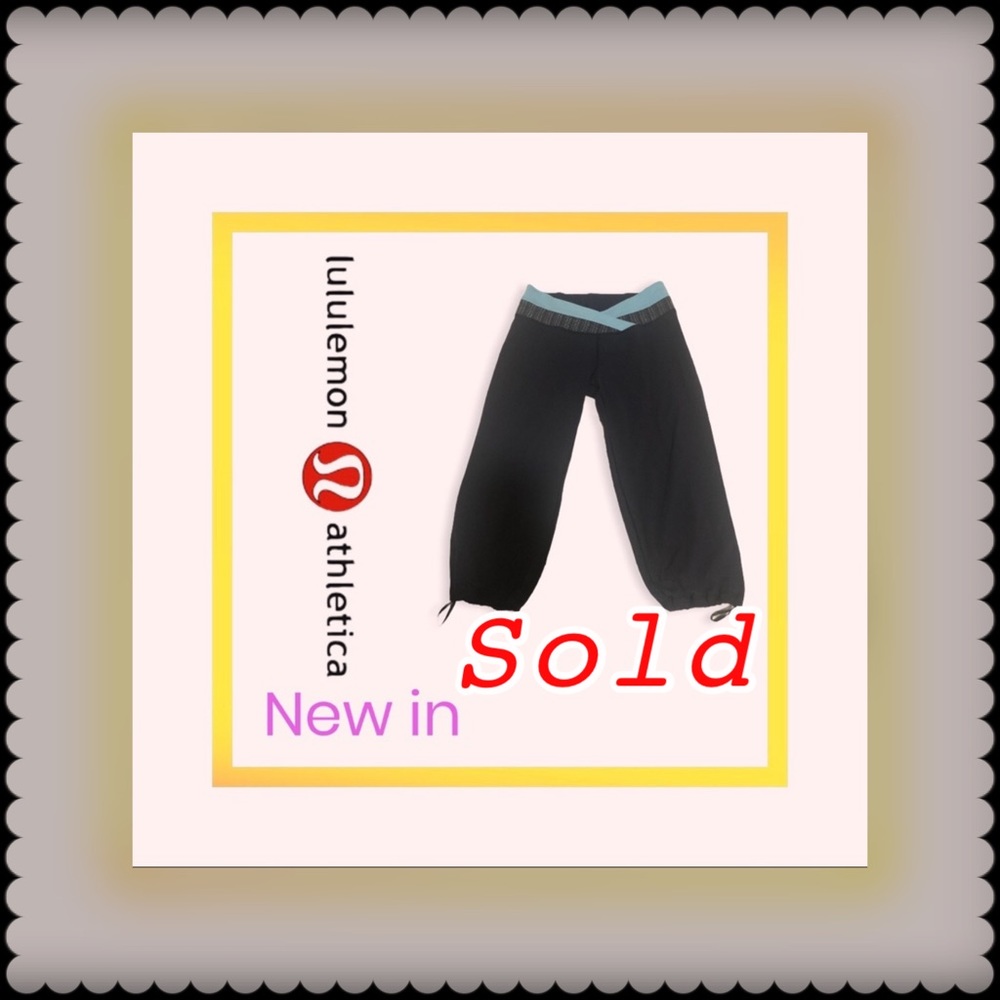 Lululemon Blue Capri Drawstrings Knee